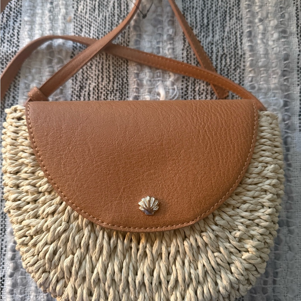 LC Lauren Conrad Brown and Cream Crossbody Bag